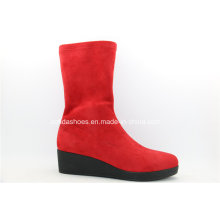 Últimas botas de color rojo brillante de moda para mujer sexy